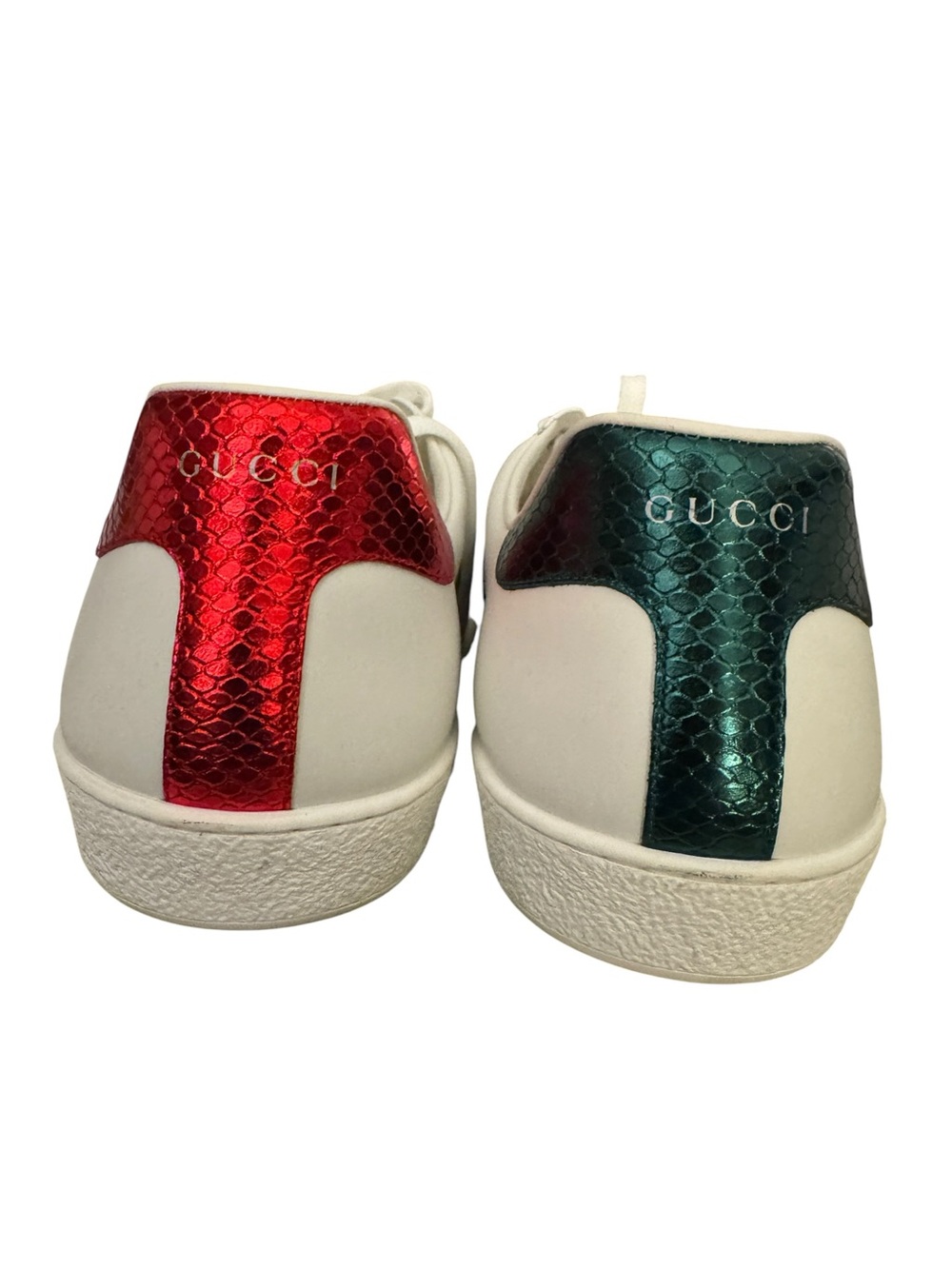 Gucci Ace Kingsnake Sneakers White Leather Size 16.5 Men NWT Rare + Extras - Picture 5 of 14